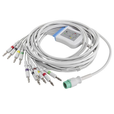Cabo do ECG de Mindary Beneview T5 T8 M2461A e conector dos Leadwires IEC4.0Banana