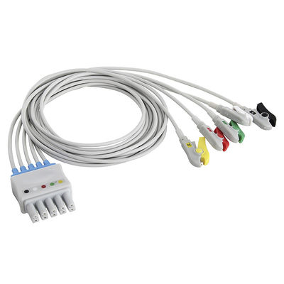 S-iemens Drager ECG Leadwires 5956359 MP03414 Set 5 Lead Grabber Clip para conector duplo de 5 pines