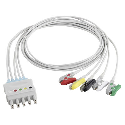 A ligação da Philips M1625A 989803104521 ECG prende o IEC do cabo de 6 ligações grampeia PM 20 IntelliVue MX800