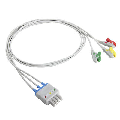 O cabo BR-906P BR-903PA K911A de Nihon Kohden ECG ajustou o grampo do grabber de 3 ligações a 4 duplos Pin Connector