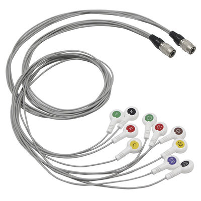 Pressão do IEC da ligação dos Leadwires 10 de TPU ECG Holter Cable Shanghai Quntian And