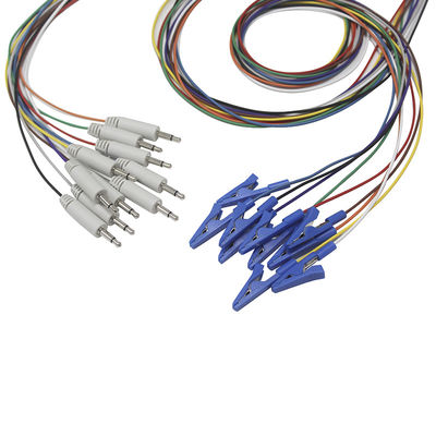 3,5 mono elétrodo chapeado dos Leadwires do EMS EMG do EEG do ouro do tampão do EEG do grabber da tomada elétrodos