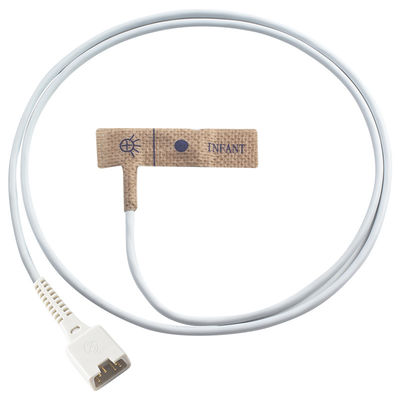 Novametrix 512 513 Sensor SpO2 descartável de 6 pinos 710 715 Tecido não tecido para adultos