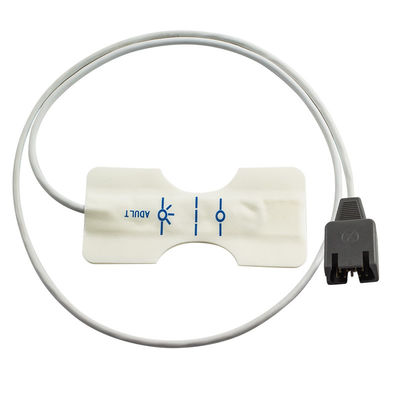 Sensor de SpO2 pediátrico descartável de espuma branca DB9 9Pin para Rad-7 Rad-8 85CM
