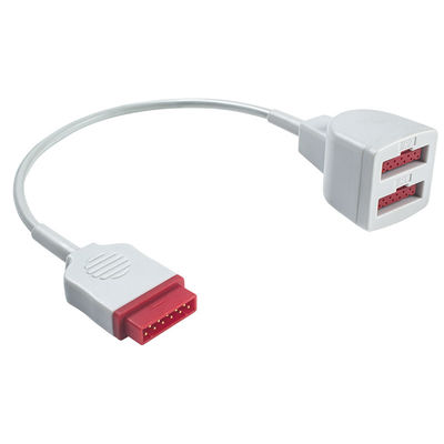GE Marquette 	Cabo de extensão duplo do transdutor 2103966-001 11pin do cabo 2005772-001 do adaptador de IBP