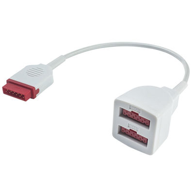 GE Marquette 	Cabo de extensão duplo do transdutor 2103966-001 11pin do cabo 2005772-001 do adaptador de IBP