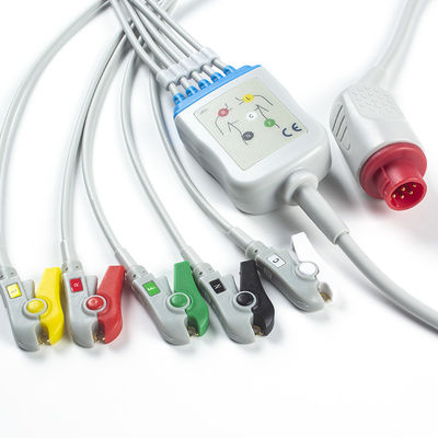 Cabo de Pin Connector ECG do grampo 8 do IEC da ligação dos cabos e dos Leadwires 5 de Bionet BM3/5 ECG
