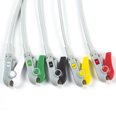 Cabo de Pin Connector ECG do grampo 8 do IEC da ligação dos cabos e dos Leadwires 5 de Bionet BM3/5 ECG
