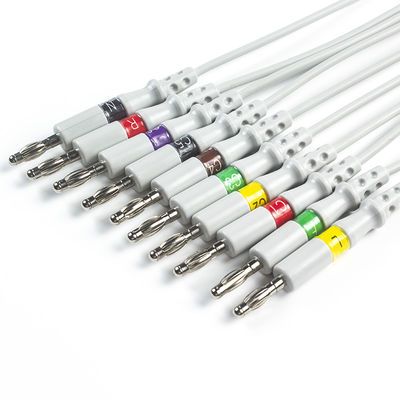 Cabo do ECG de Welch Allyn RE-PC-AHA-BAN SE-PRO-600 e banana 4,0 do IEC do Pin dos Leadwires 14