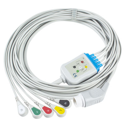 Cabo da pressão ECG da ligação dos cabos e dos Leadwires 8pin 3 do adulto ECG da Philips