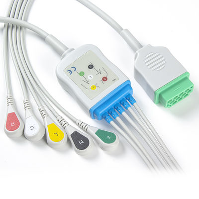 Cabo do conector ECG da pressão 11pin do IEC da ligação dos cabos e dos Leadwires 5 de GE Marquette CBM-05NA-10AS-0001 ECG