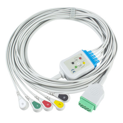 Cabo do conector ECG da pressão 11pin do IEC da ligação dos cabos e dos Leadwires 5 de GE Marquette CBM-05NA-10AS-0001 ECG