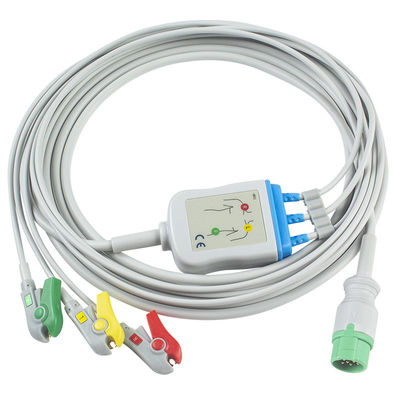 Cabo de Pin Connector ECG do grampo 12 do IEC do cabo e dos Leadwires 3Lead de Biolight BLT ECG