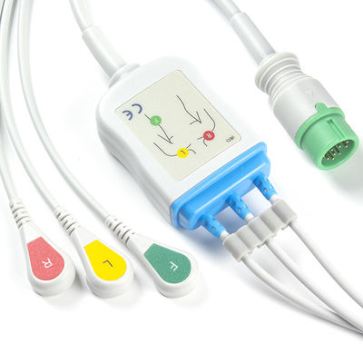 Cabo de Pin Connector ECG do grampo 12 do IEC do cabo e dos Leadwires 3Lead de Biolight BLT ECG