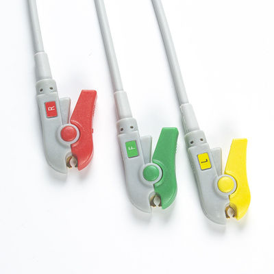 Os cabos de Bionet BM3 BM5 ECG e os Leadwires novos 12 Pin Connector ECG cabografam o grampo do grabber do IEC de 3 ligações