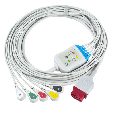 Os cabos e os Leadwires novos da ligação ECG de Bionet BM3 BM5 BM7 5 agarram o pino do IEC 12 do cabo de ECG