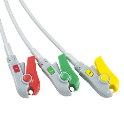 O paciente do grampo do IEC do cabo da ligação dos Leadwires 3 de Fukuda DS-8100 ECG detecta