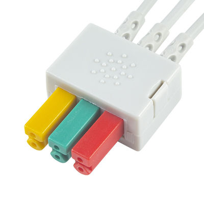 O paciente do grampo do IEC do cabo da ligação dos Leadwires 3 de Fukuda DS-8100 ECG detecta