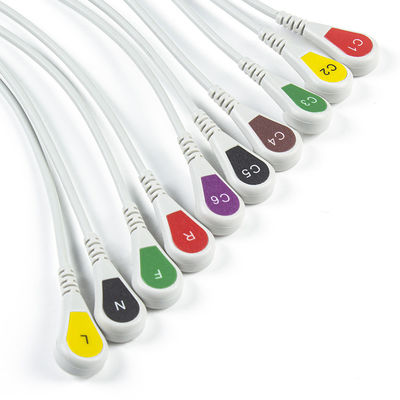 ECG parte a agulha da banana do conector do ECG do conector do elétrodo do IEC ECG de 3.00MM para agarrar a trança