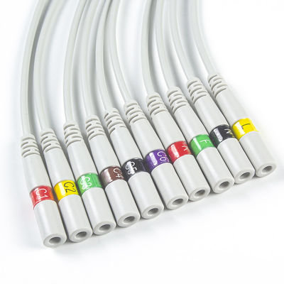 ECG parte a agulha da banana do conector do ECG do conector do elétrodo do IEC ECG de 3.00MM para agarrar a trança