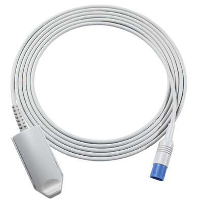 Retângulo adulto reusável 8Pin do sensor do grampo SpO2 do dedo da Philips M1196A