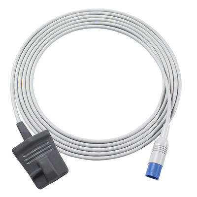 Retângulo adulto reusável 8Pin do sensor do grampo SpO2 do dedo da Philips M1196A