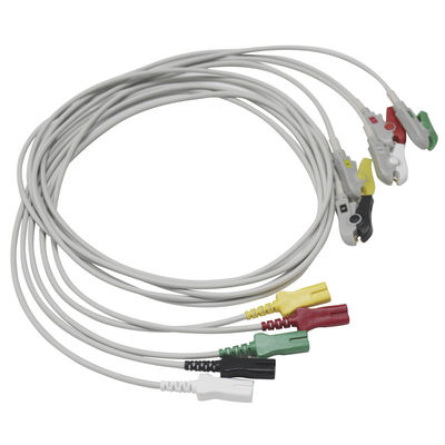 Tipo Pin duplo AAMI 6 PIN Bionet Datex Siemens GE-Hellige Kontron do grabber da pressão da ligação dos Leadwires 5 de LL ECG