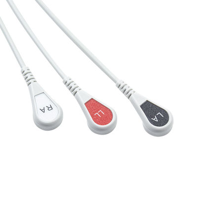 Edan Compatível Cable ECG de ligação direta e fios de condução 6Pin Universal AAMI 3Lead AHA Snap