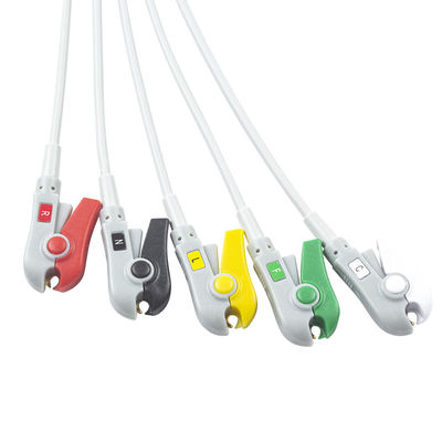 Para a Omron > Colin Cable ECG compatível com ligação directa e fios de chumbo 5Lead IEC Grabber