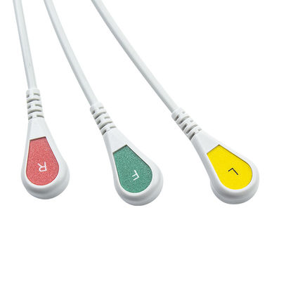 Hellige Cable ECG compatível de ligação direta e fios de condução para 3Lead IEC Snap