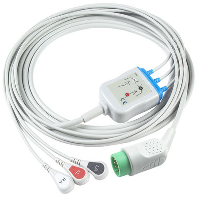 Para Stryker > Med-tronics > Fisiocontrole Compativel Cable ECG de Conexão Direta e fios de chumbo - 11110-000029