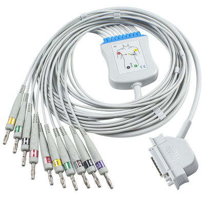Cabo de GE Hellige ECG para o conector da banana 4,0 do IEC do ECG do monitor EK36 EK403 EK4 EK413 EK43 EK512 EK53 de Cardiosys