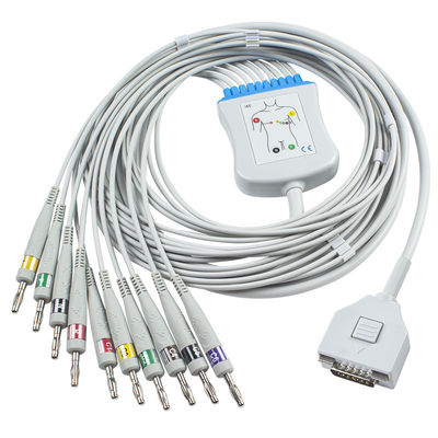 Fukuda MIM monitor paciente do ECG do cabo KP-500 KP-500D Cardisuny do ECG cabografa 10 o conector da banana 4,0 do IEC dos fios de ligações