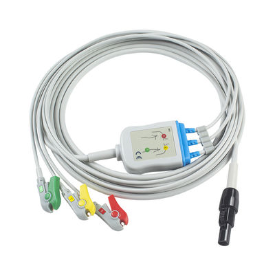 Welch allyn Propaq LT Cabos ECG e fios de condução Cable do paciente 3 Lead ECG Leadwire 008-0879-00 IEC Snap