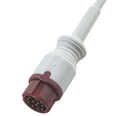 P-Hilips Dual IBP Adaptador Cable com conector de 12 pinos, comprimento de 0,3 metros e material TPU para uso médico