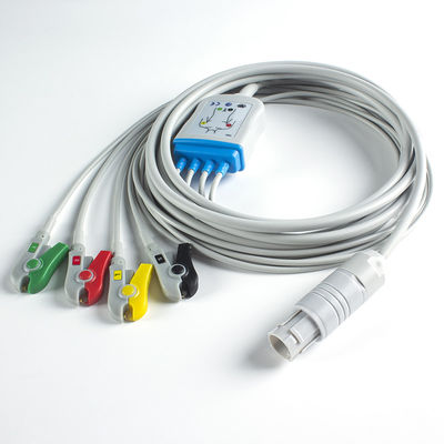 Compatível com primedic ECG Cable Primedic Defibrillador 4Lead ECG IEC Grabber