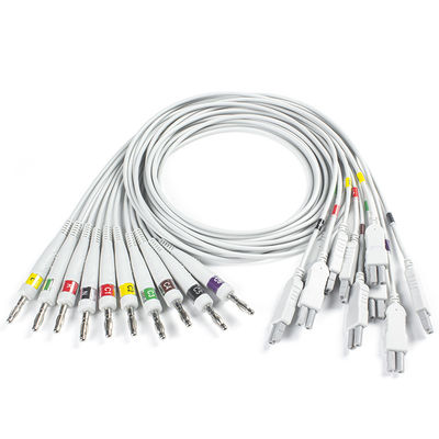 Norav Quark C12x ECG de diagnóstico 12 teste de estresse de chumbo ECG cosmético com cabo do paciente TPU
