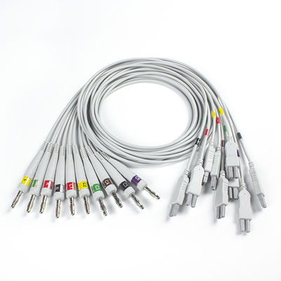 Norav Quark C12x ECG de diagnóstico 12 teste de estresse de chumbo ECG cosmético com cabo do paciente TPU