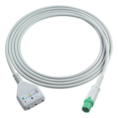 Drager ECG cabo tronco Dinstyle 3lead Leadwires cabo 1.30M