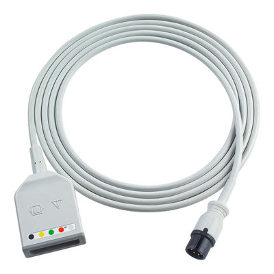 Mindray Datascope AAMI 6Pin Connector 5Lead ECG Trunk Adaptador Cable 0010-30-12377 EV 6102 ECG Extension Cable Euro Style