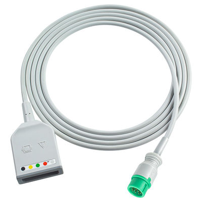 Mindray Datascope 12Pin 5Lead ECG Trunk Adaptador Cable 0010-30-42719 009-004728-00 ECG cabo de extensão