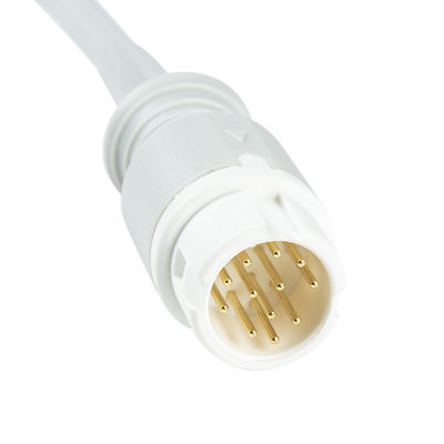 PH 12Pin ECG Trunk Cable Phil-ips Din estilo 3lead Cable 1.30M