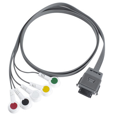 TPU Edan 5Lead ECG Holter Cable IEC Snap Shelf Life 24 meses para instrumento biomédico