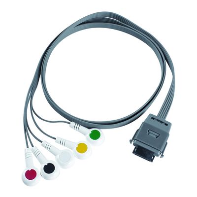 TPU Edan 5Lead ECG Holter Cable IEC Snap Shelf Life 24 meses para instrumento biomédico