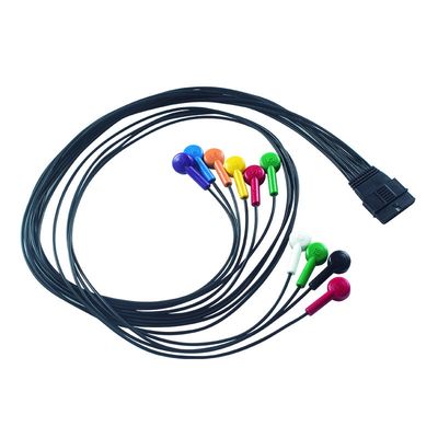 IEC/AHA Código de cores Schiller MS-12 Cable de paciente de ECG azul compatível para FT-1 2.400331