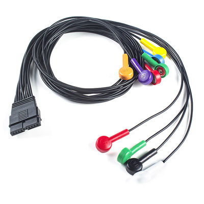 IEC/AHA Código de cores Schiller MS-12 Cable de paciente de ECG azul compatível para FT-1 2.400331