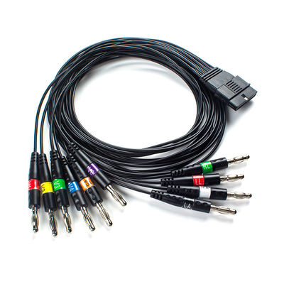 TPU 10 Cable de ECG de paciente de chumbo Banana End para Schiller FT-1 2.400331 MS-12 Cable de ECG azul
