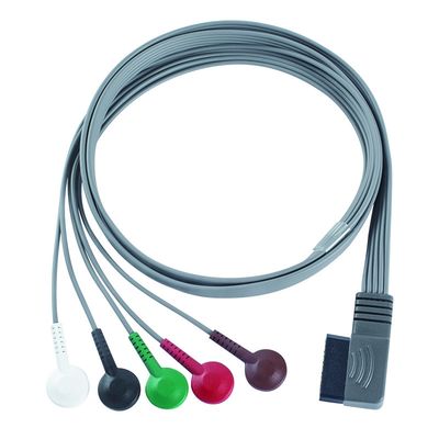 Compatível com PH ECG Telemetry Leadwire - M4725A ECG Holter Cable 350-0173-03 para Zymed DigiTrak-Plus