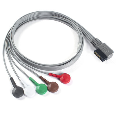 Compatível com PH ECG Telemetry Leadwire - M4725A ECG Holter Cable 350-0173-03 para Zymed DigiTrak-Plus