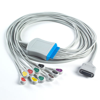 EDAN Dx12 10Lead ECG Holter Cable Snap 2.2M Cabos de tronco e fios de chumbo comprimento 0.8/1.2M